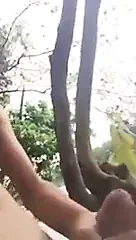 Latino Twink Boy Cums Outdoor