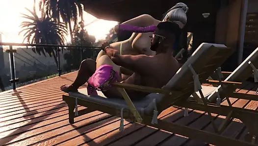 GTA V Franklin Clinton x Premium Pink Boots Lady (3D Animation) (FULL)