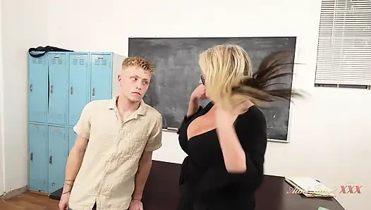 59yo Busty Mature Teacher Maddie Cross Fucks Her Student