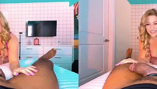 Vr 3d - büyük memeli orta yaşlı seksi kadın büyük zenci yarağını emiyor ve sikiyor