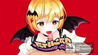 MMD r18 Vampire Vtuber 3d hentai she suck cum not red fluid 3d hentai