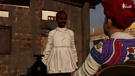 Village Headman Fucks Savita Bhabhi's Tight Pussy in a Public Field - Savita Bhabhi's Business Deal