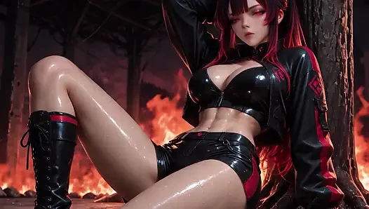 Hell Huntress Vexara - Gates of fire pOV - Ai generiert
