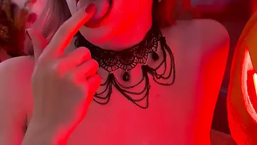 Lustful witch allowed allowed him to cum hard on her face POV