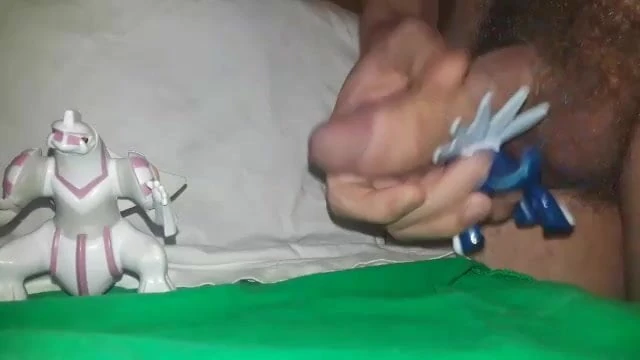 Dialga and palkia splashed with cum