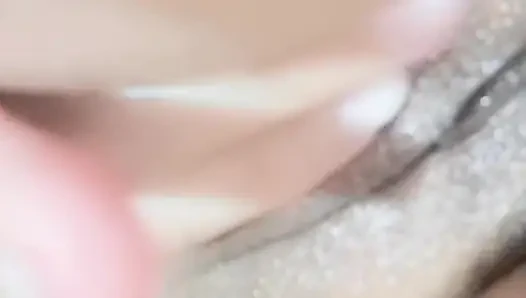 The stepsister's virgin pussy, I tease her with my huge cock and my tip