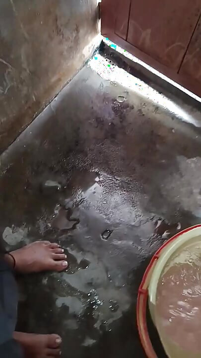 Bath room enjoying  blow job