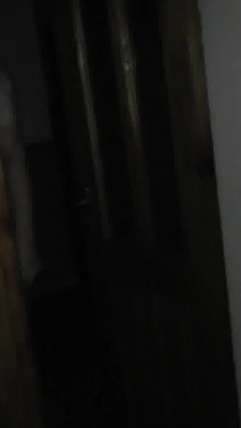 Stunning moment from "Halloween 2022. Beautiful horror comes at night. Cute naked girl frightened man."