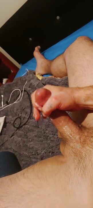 Came so good I didn't want to stop and almost doubled up stroking lubricated ejaculating cock ejaculating and orgasming