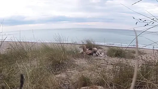 Bu guru perancis yang nakal nyepong kontol amatir di depan pantai sambil bugil sampai dicrot sperma - misscreamy