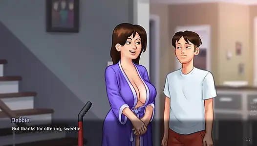 Yaz mevsimi efsanesi - seksi üvey anne ev hanımı koridorda domalıyor ve büyük bir yarakla sikiliyor