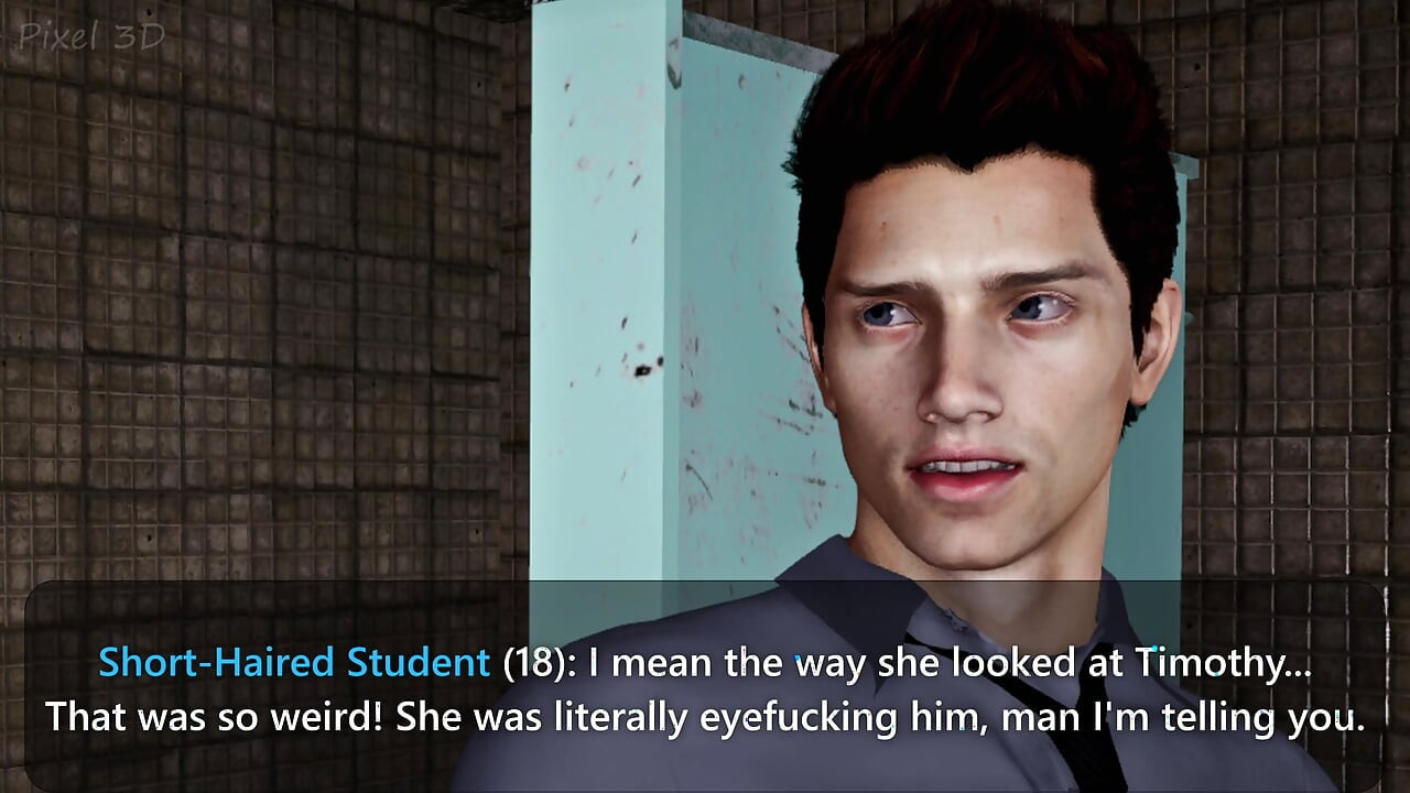 Cabine trancada - a aluna favorita da Sra. Katia