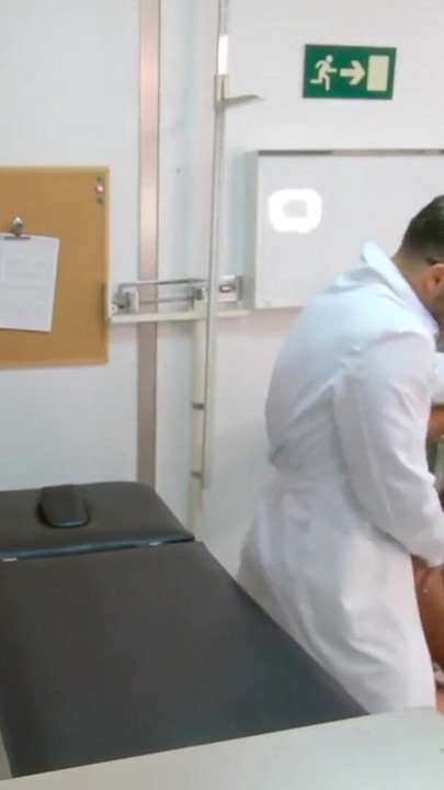 Iconic moment from "Perverted old gynecologist fucks 18 years old petite teen virgin"