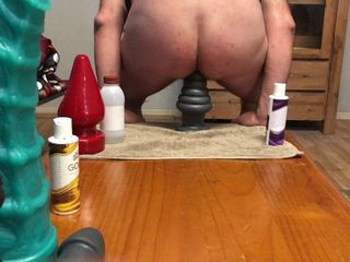 Doc Johnson's Destroyer and Big Red Butt Plug