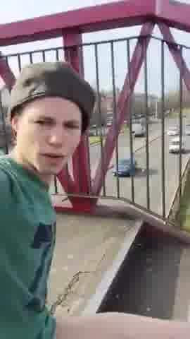 Twink jerks off in public