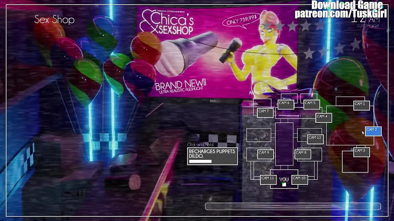 Robotske cure pokušavaju me pojebati. Pet noći u anime 3D 2 seksualnoj igri