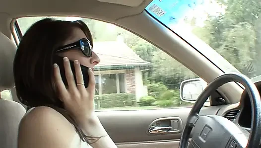 Teen brunette babysitter loves sucking and fucking dildos