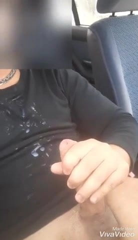 Biggest cumshot in car