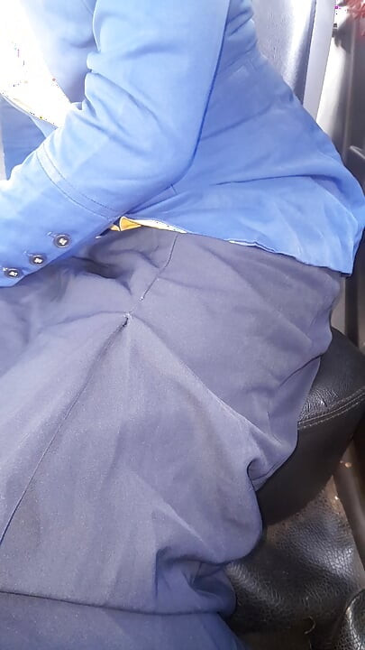 Crossdressing Wearing Woman Bca Bank Uniform
