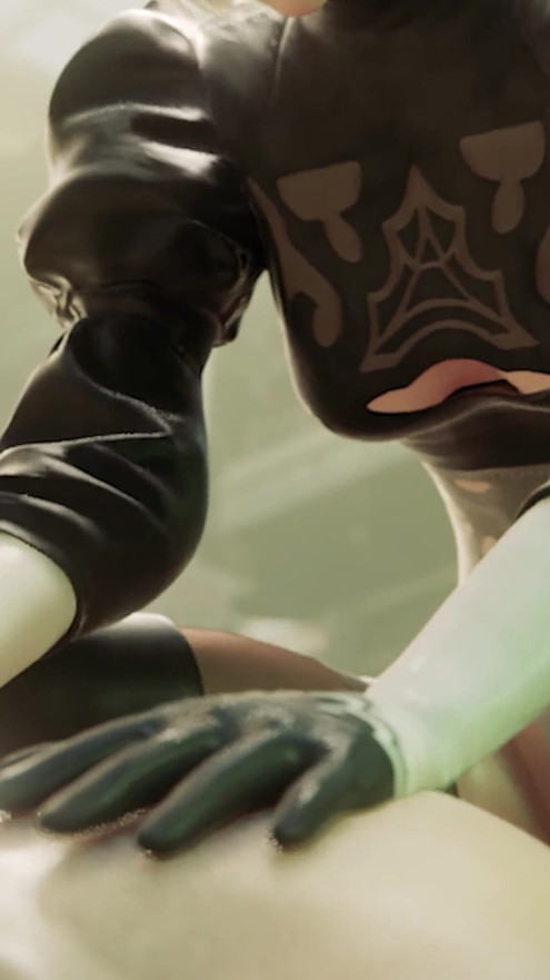 2b Big Ass Anal Cowgirl Fuck After Sloppy Blowjob - Nier Automata 3D Porn