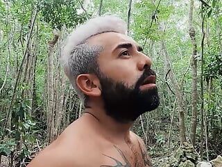 Hairy Hunk Amador Is Jacking Himself Off Alone In The Forest When He Is Approached And Fucked By Marco - REALITY DUDES