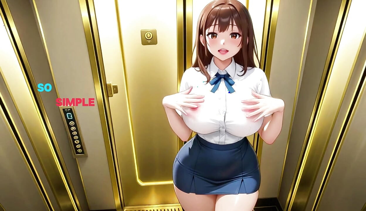 Elevator Fantasy - garota sexy do elevador fodida duro por convidado (ai Hentai)