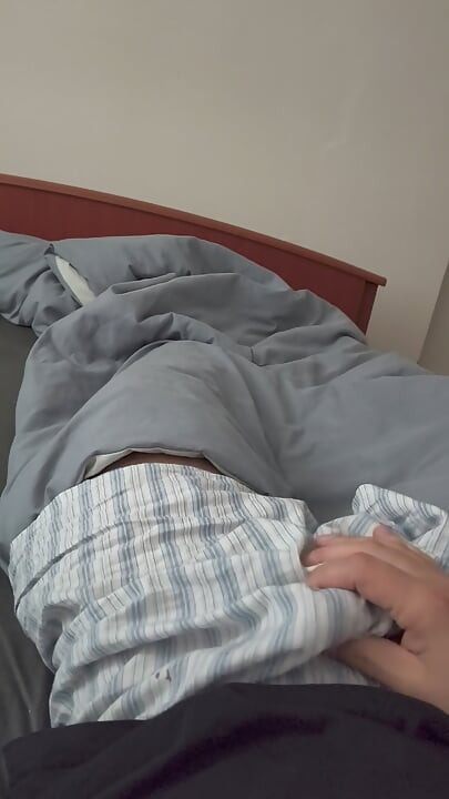 Gay boy alone at home