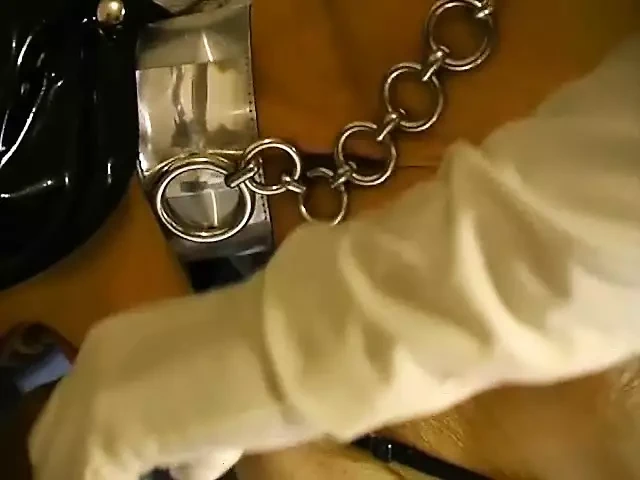 Horny French slave gets her asshole stretched by her master