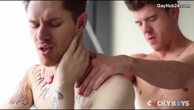 Skinny twink gets fucked hard in tight ass. Horny bitch