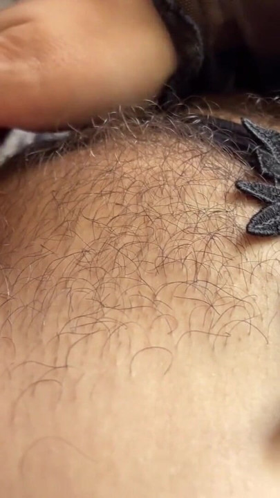 I'm filming myself on my phone while I masturbate my hairy pussy. | Clip 1