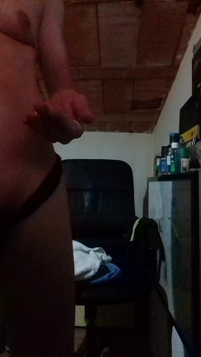 Jerking off and penetrating the anus