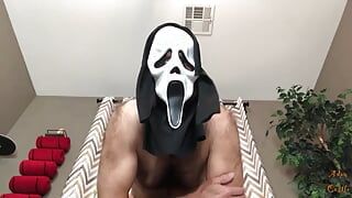 Ghostface - sudoroso pie de adoración gay - instrucciones de paja compendiada