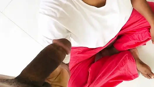 Bangla Desi stepmom Fucked by Her Stepson while she was working on the floor.