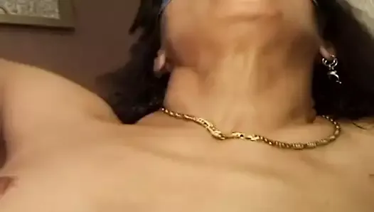 The whore likes cock and enjoys it when she feels the cum