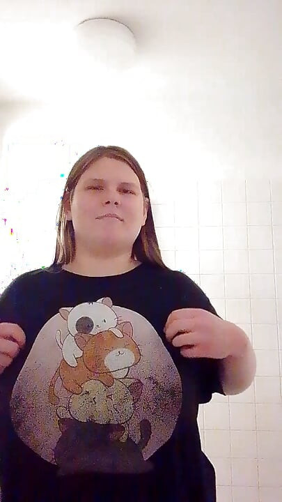 Smoking tits at school where someone could😉 come in at any time