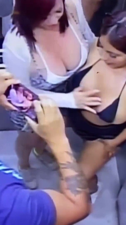 Real amateur threesome on the elevator | Clip 1