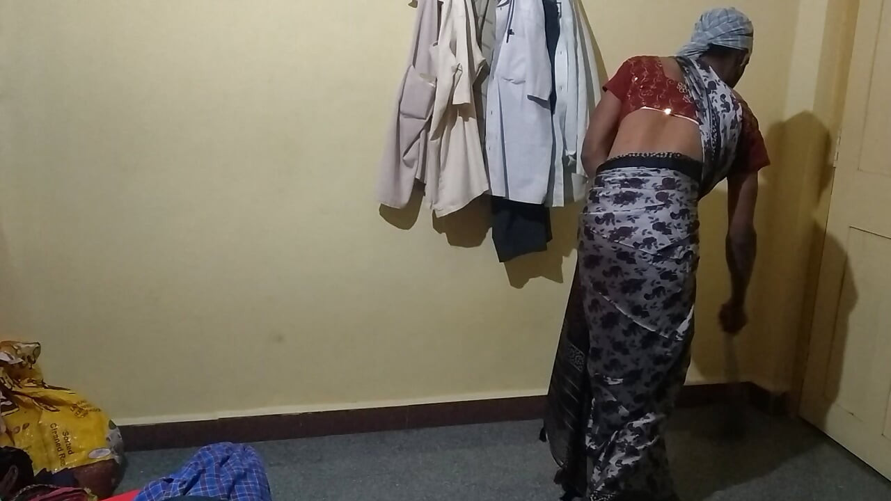 Cleaning home in mom's saree