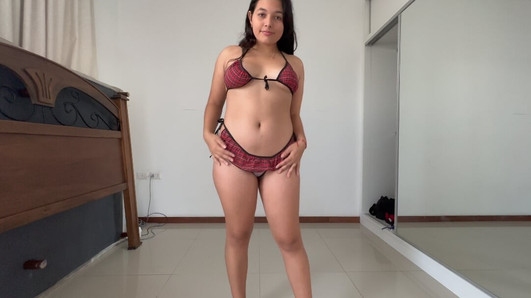 Cute big ass influencer on webcam