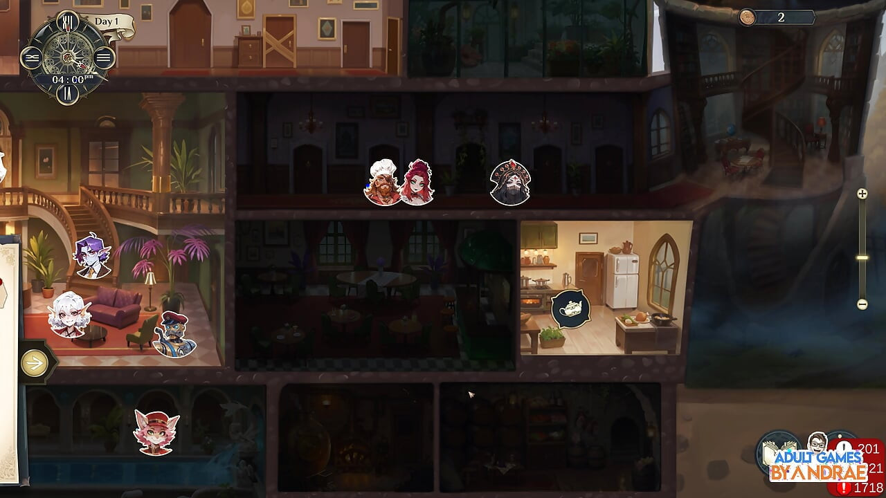 Hotel Tales Gameplay Part 3 - Helping Nikki Sort the Suitcases and Bathe Griselda the Huntress