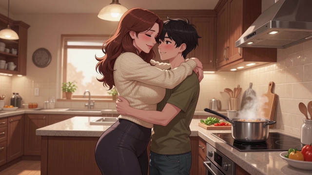 The stepson came back from university and he had a great time with his stepmom
