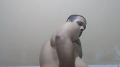 Young bear shows his face and body 1