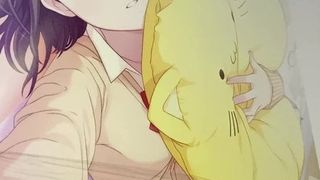 Shinonome Ena: мастурбация поцелуем и буккаке2