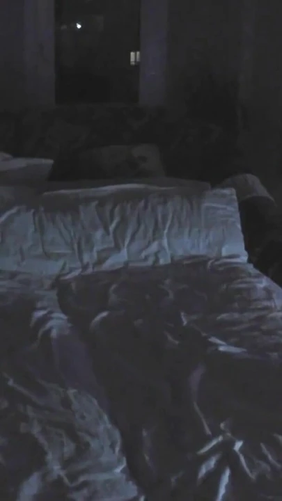 Emotional moment from "In the evening her husband came home from work, fucked the wife in the bedroom and came in her pussy"