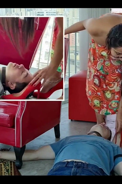 Göttin Kiffa, sadistische boss ep 2 - männlicher verteidiger-angestellte bekam von sexy chef fußknebeln