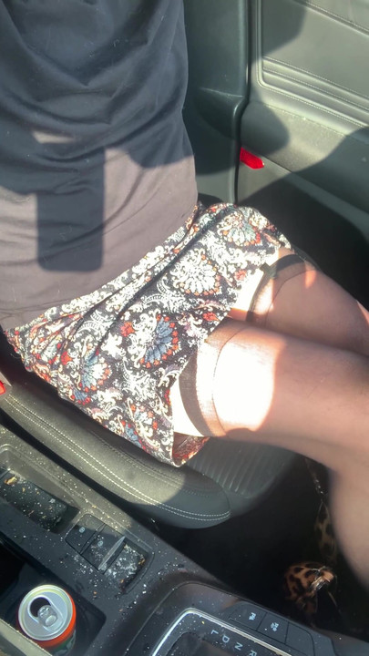 Must-share moment from "I'm in a car in a public place wearing a miniskirt and garters"