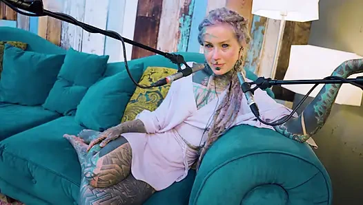 I talk about A - authentic - ASMR - Podcast - Talking - tattoo girl model goth punk dreadlocks
