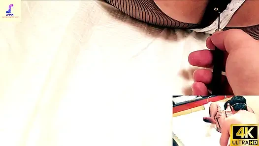 Wanita dewasa masokis yang menggairahkan berusia lima puluhan (ayaya) menikmati kesenangan dengan stoking tanpa kepraktisan