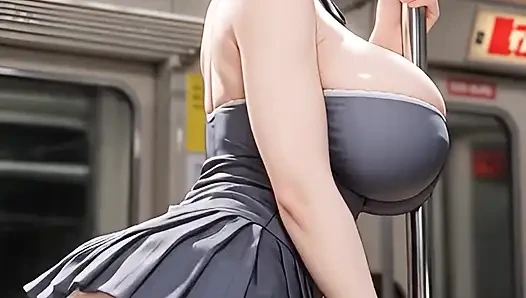 Office Vixen - di dalam kereta peluru