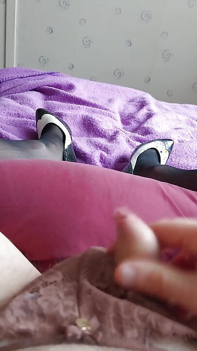 Tiny-clit Sissygasm with Magic Wand