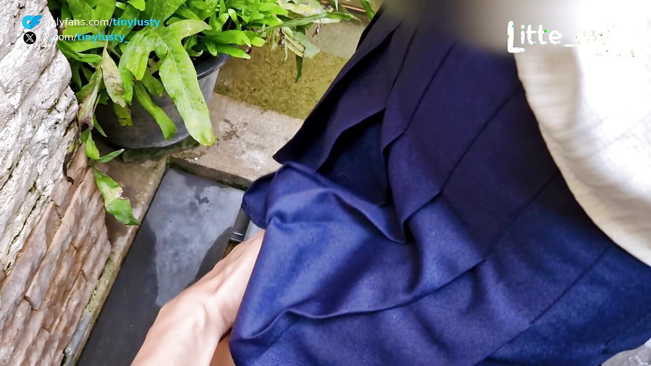 Petite Asian Couple Hot Outdoor Shower Fuck